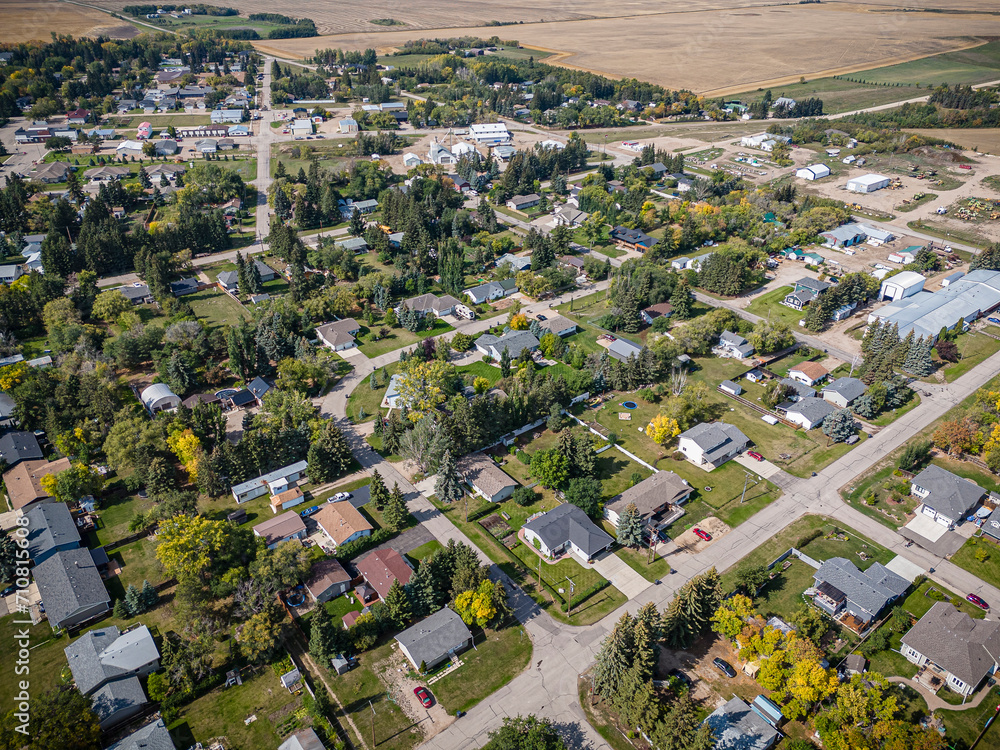Aerial View of Waldheim, Saskatchewan