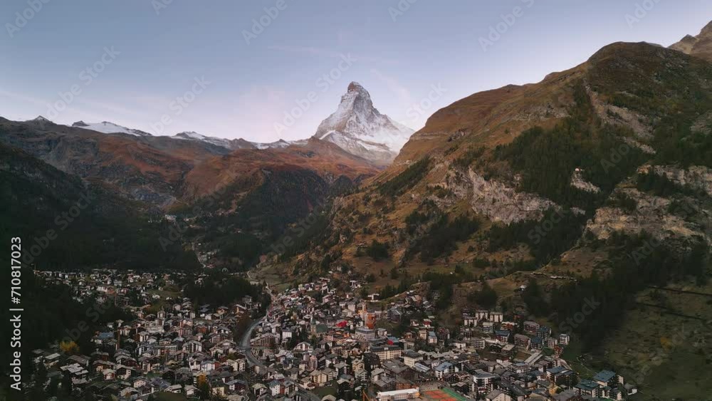 Zermatt, Switzerland Alpine Village with the Matterhorn