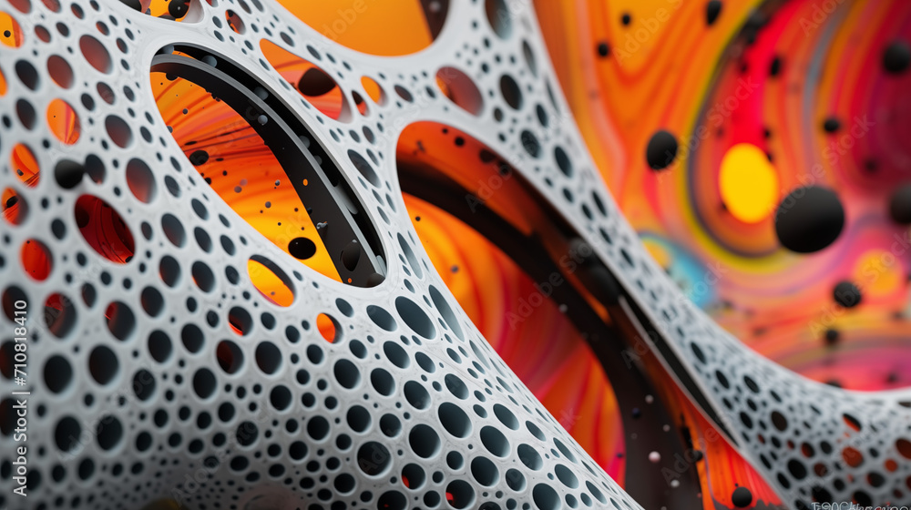 Fototapeta premium Flat abstract texture work of art in extreme closeup with pimples