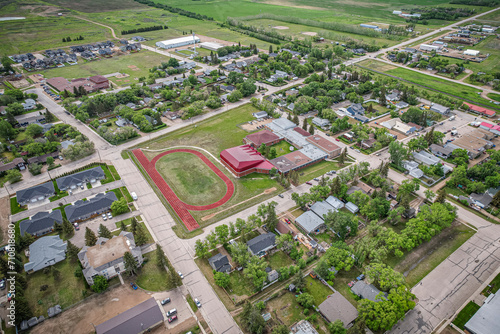 Dalmeny, Saskatchewan in Summer Aerial View