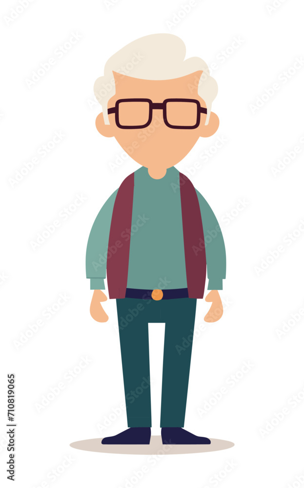 character of a old age person with glasses character of a old age person with glasses