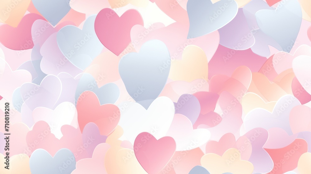 a lot of hearts that are pink, blue, yellow, pink, and white in the shape of hearts.