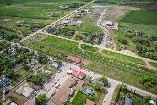 Dalmeny, Saskatchewan in Summer Aerial View