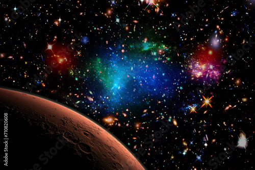Solar system. Fourth planet. Mars. The elements of this image furnished by NASA.