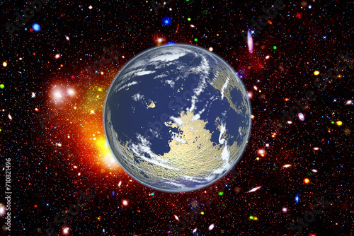 Magnificent earth in outer space. The elements of this image furnished by NASA.