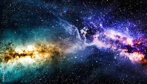 Galactic Elegance: Realistic Nebula Web Banner Concept © Aminur