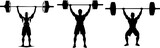 silhouette of a person with dumbbells