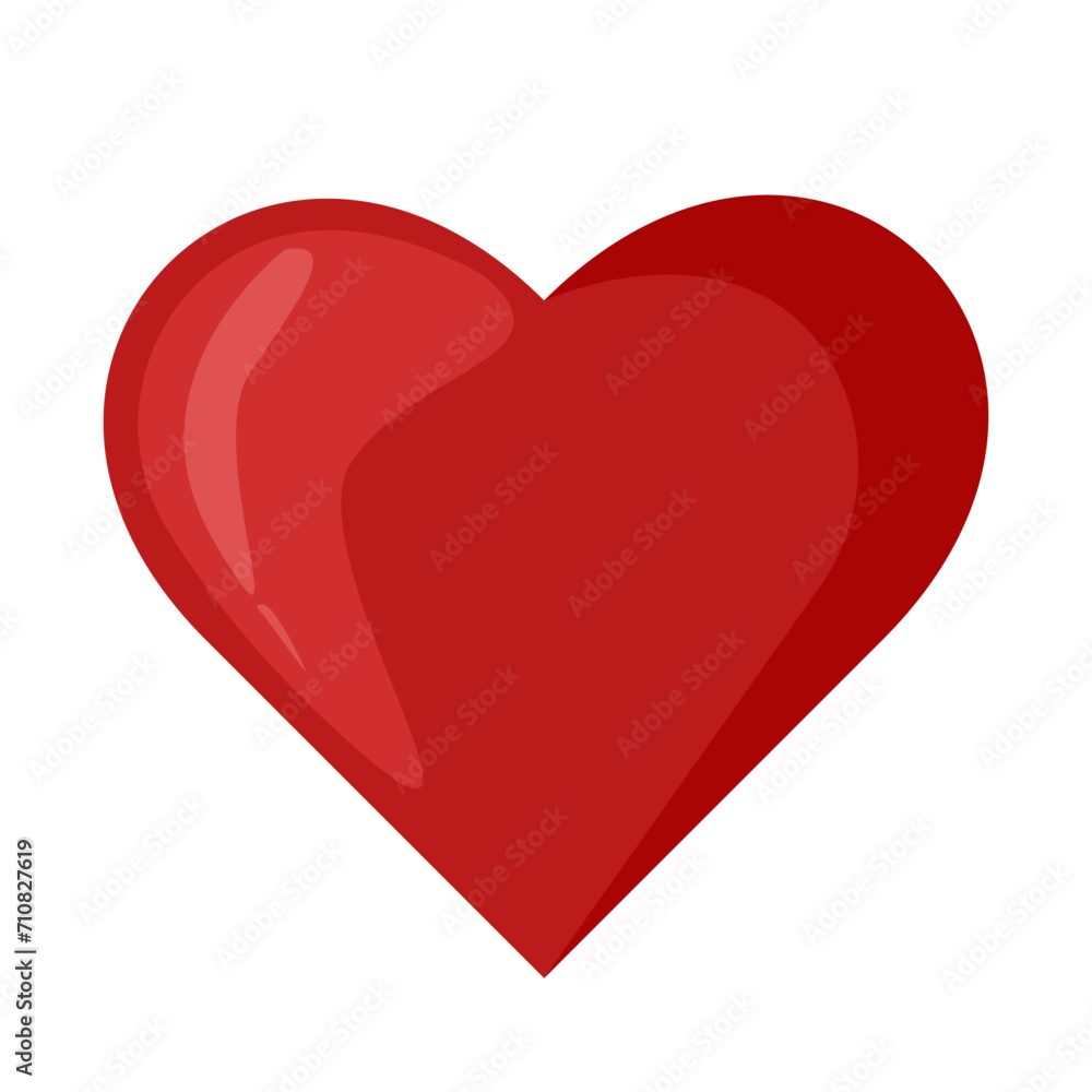 Red heart cartoon style. Great for valentine and mother's day cards, wedding invitations, party posters and flyers. Vector illustration Red heart cartoon style. Great for valentine and mother's day cards, wedding invitations, party posters and flyers. Vector illustration