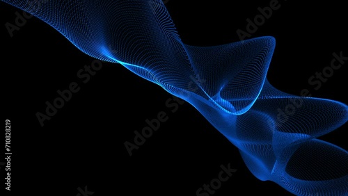 Abstract digital particle wave background