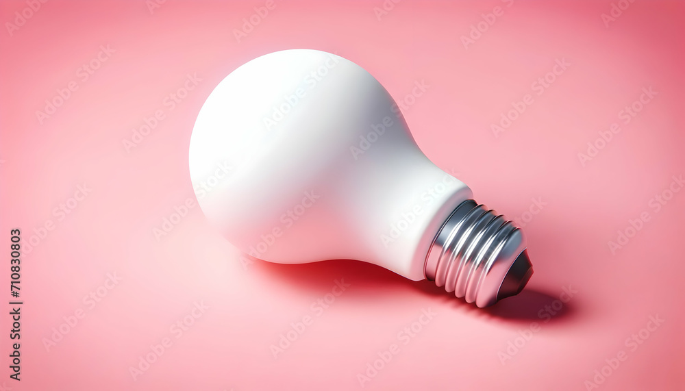 White light bulb on bright pink background Minimalist concept, bright idea concept, isolated lamp
White light bulb on bright pink background Minimalist concept, bright idea concept, isolated lamp