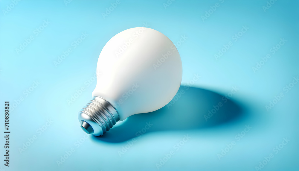 White light bulb on bright blue background Minimalist concept, bright idea concept, isolated lamp
White light bulb on bright blue background Minimalist concept, bright idea concept, isolated lamp