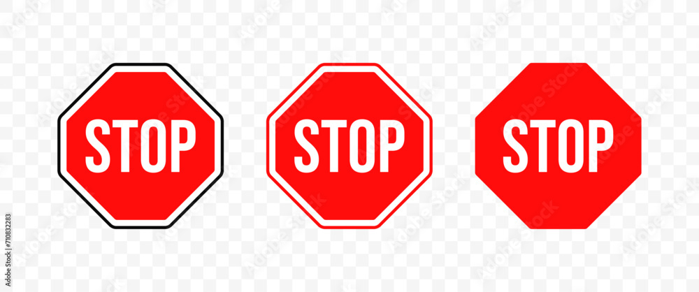 Red stop sign vector design
