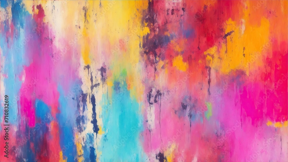 Colorful modern abstract paint strokes oil painting background