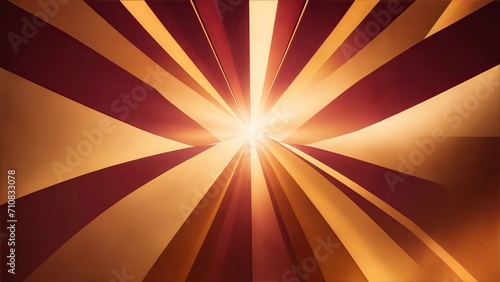 Maroon and Golden light rays with geometric shapes Background