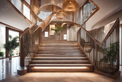 The Stairs in a luxury hotel.