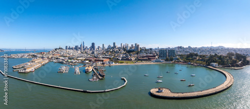 San Francisco Bay At San Francisco In California United States. Megalopolis Downtown Cityscape. Business Travel. San Francisco Bay At San Francisco In California United States.