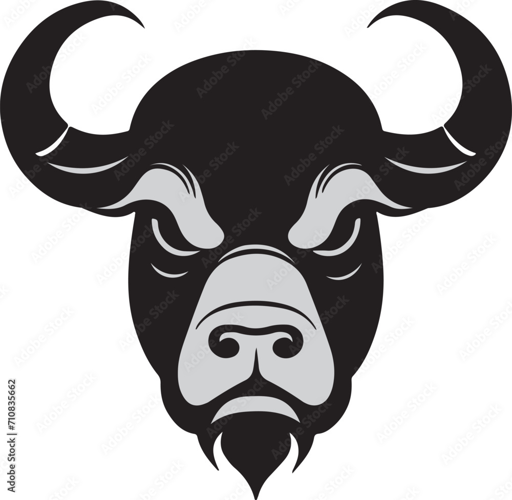 Bull head silhouette, Vector artwork of Bull head Bull head silhouette, Vector artwork of Bull head