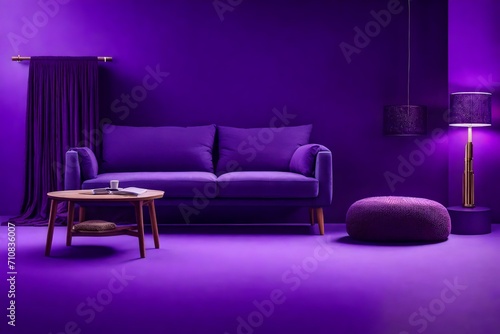 Amazing purple room purple sofa with couch.