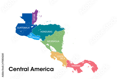 Central america map photo