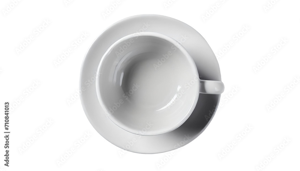 Empty white Cup and saucer isolated on transparent background. Empty white Cup and saucer isolated on transparent background.