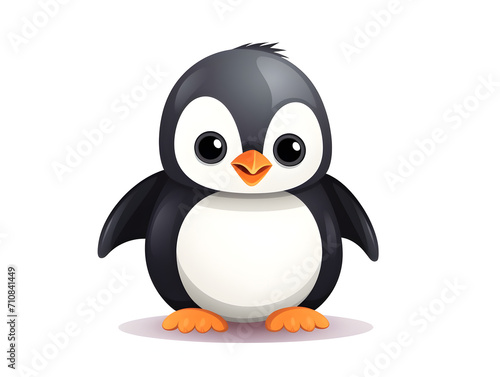 Illustration of a cute Pinguin on white background