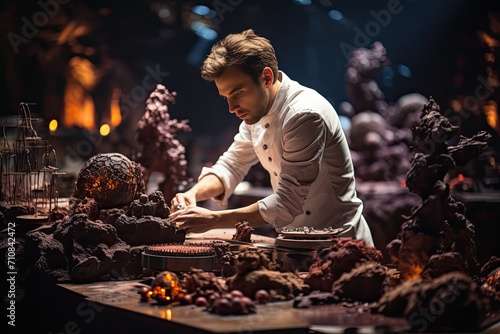 Chocolate creations compete in exciting gastronomic contest., generative IA © JONATAS