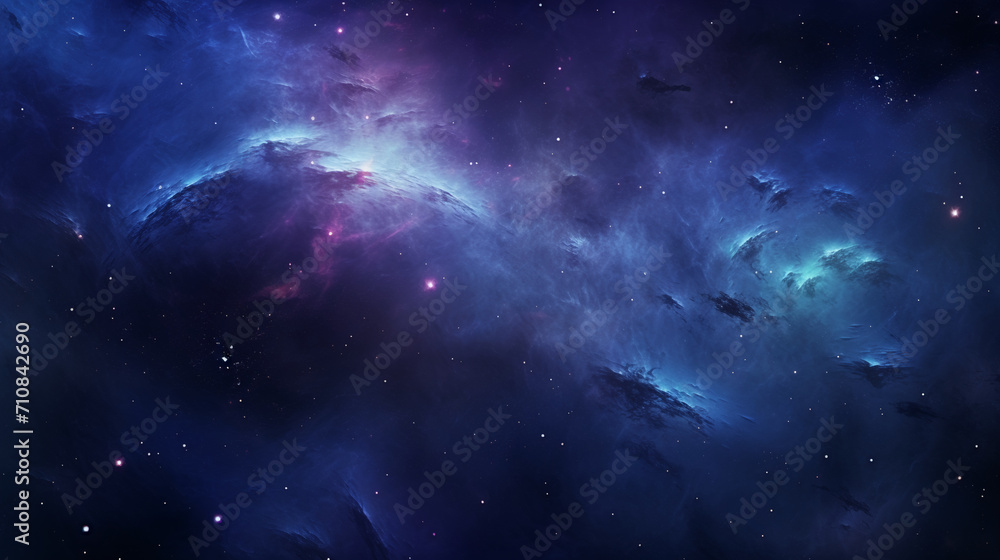 Fototapeta premium Digital Celestial Symphony, abstract, grainy texture backdrop resembling a cosmic panorama, Created using generative AI