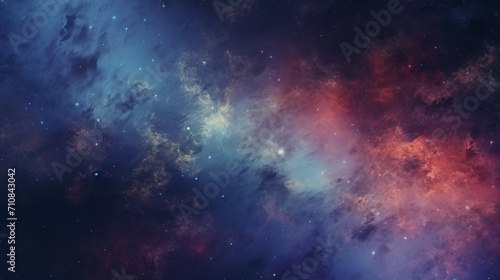 Digital Celestial Symphony, abstract, grainy texture backdrop resembling a cosmic panorama, Created using generative AI © sahli