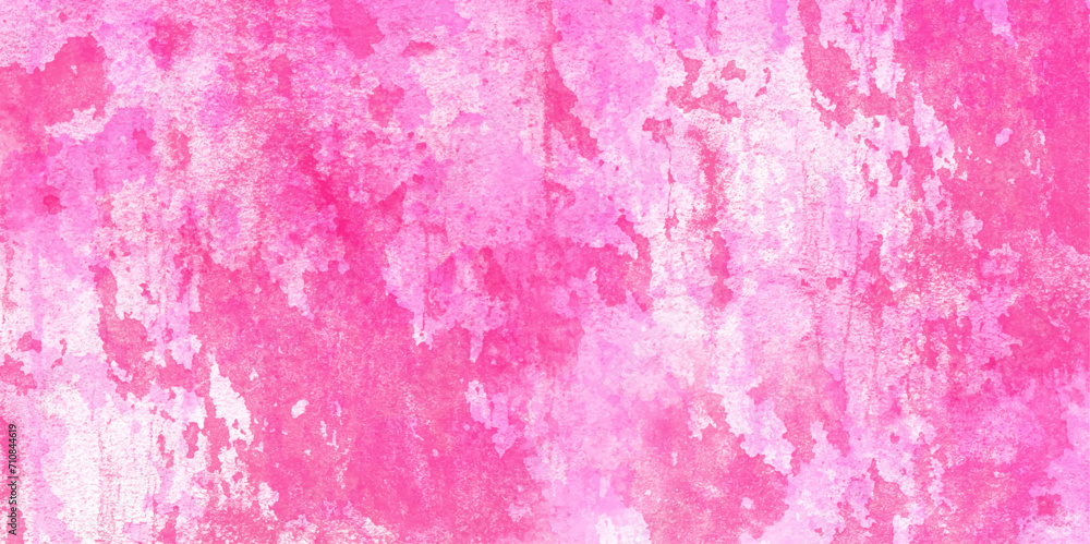 Pink watercolor background for textures. Pink toned blank and abstract vintage texture. Grunge texture with abstract light pink and white colors background. Pink wet abstract paint leaks and splashes 