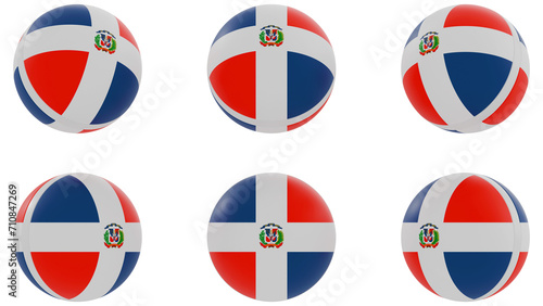 Free Download Ball with Dominican Republic country flag on transparent background. PNG of spheres with Dominican Republic national flag icon . 3d rendering  - GFXLoad