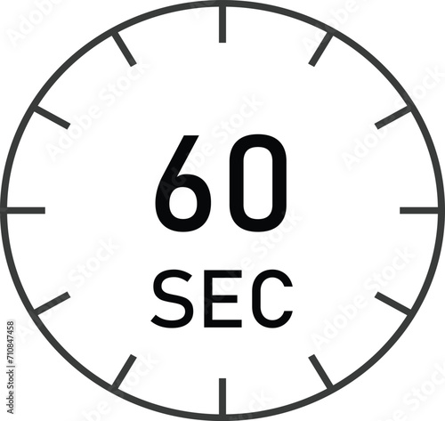 60 seconds timer sign vector design suitable for many uses 