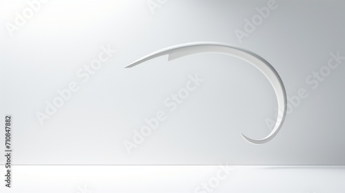 an isolated sickle becomes a visual focal point against a spotless white surface, showcasing its form and functionality. photo