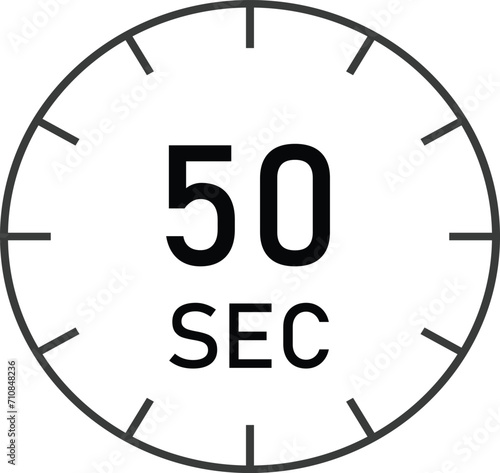 50 seconds timer sign vector design suitable for many uses 