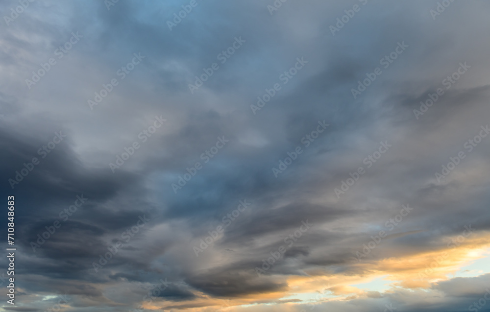 Obraz premium dramatic sky at sunset in winter in Cyprus 12