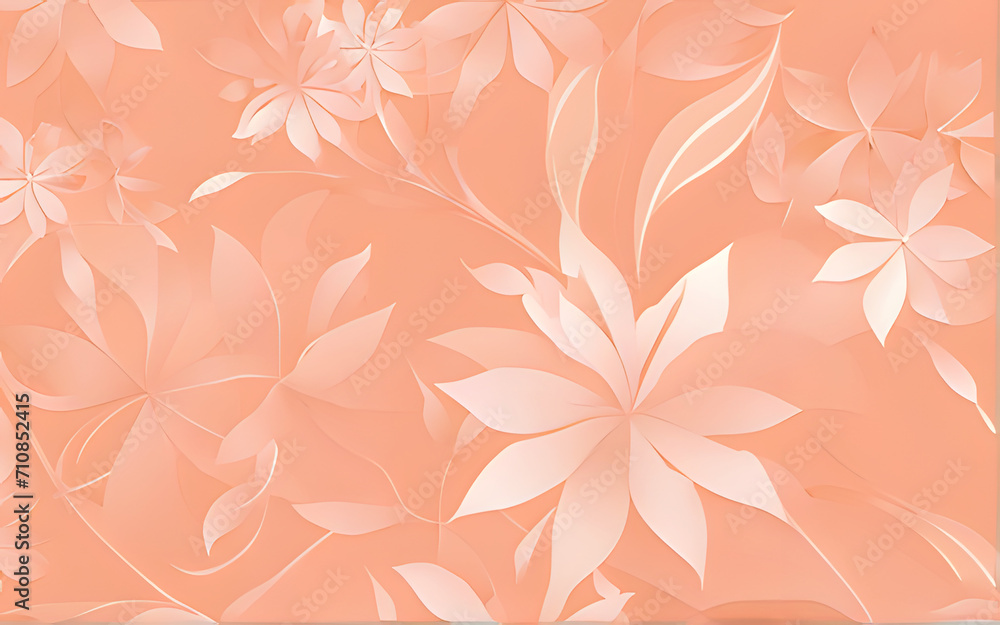 Light pink peach color with white smoke, white flower texture, paint splashes, and abstract watercolor background