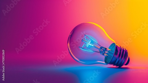 Light Bulb Resting on Table, Illuminating the Space With Bright Light