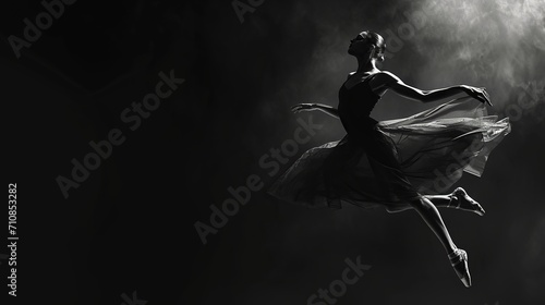 Leinwand Poster Silhouette of a ballerina