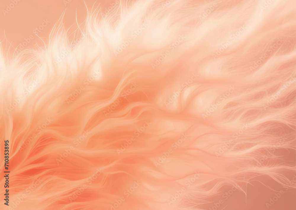 Peach Fuzz Fur Background for fashionable and romantic themes