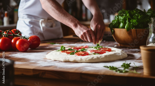 Artisanal Pizza Making: Homemade Delight with Fresh Ingredients - Culinary Banner for Italian Food Enthusiasts