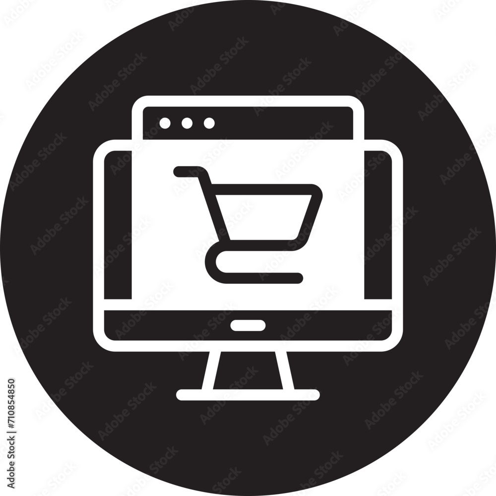 online shopping glyph icon online shopping glyph icon