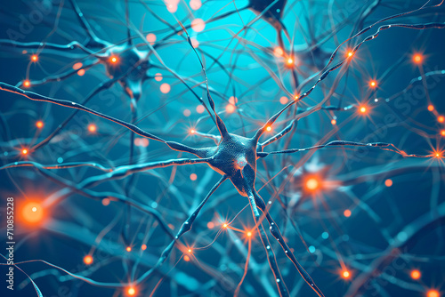 Close-up of brain neurons.