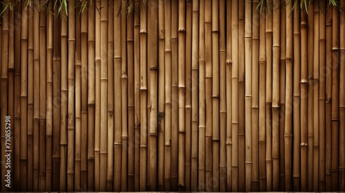 bamboo fence for garden decoration. Neural network AI generated art photo