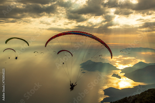 paraglider in the sky