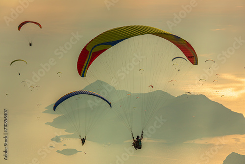paraglider in the sky