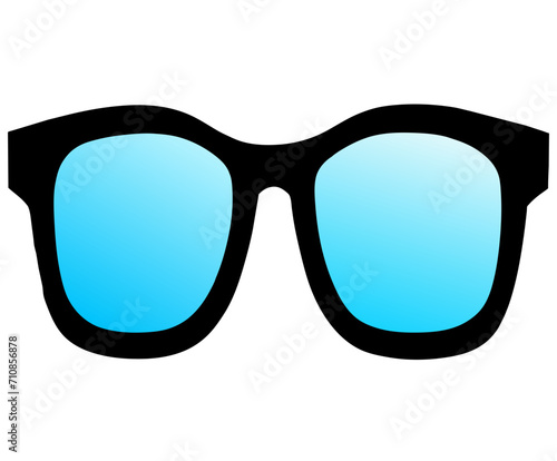 Clear, frameless glasses for a modern look vektor illustation