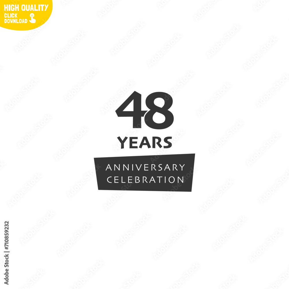 Creative 48 Year Anniversary Celebration Logo Design Creative 48 Year Anniversary Celebration Logo Design