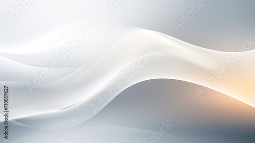 Abstract background with long light energy wave design, curvy lines moving fast over white background. 
