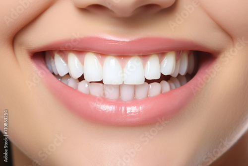 Smile makeovers teeth whitening, in the style of minimalistic compositions, spontaneous gesture, macro perspectives, light white