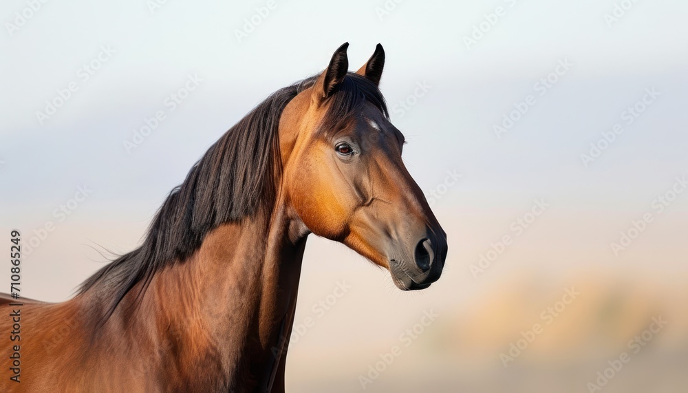 A beautiful arabian horse symbol of elegance standing gracefully in the expansive desert, horses concept A beautiful arabian horse symbol of elegance standing gracefully in the expansive desert, horses concept