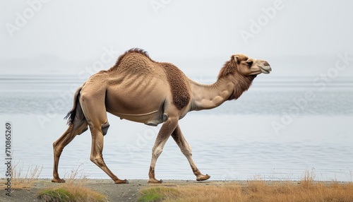 Majestic camel strolling gracefully by the water, camel picture © Ingenious Buddy 